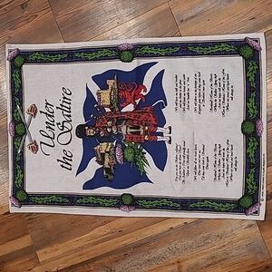 UNDER THE SALTIRE Scottish Cotton Tea Towel